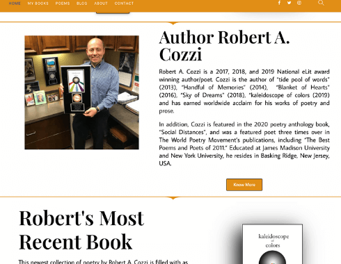 robert cozzi author website design